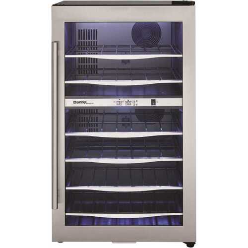 Danby Products DWC040A3BSSDD Designer 19.44 in. 38-Bottle Freestanding Dual-Zone Wine Cooler