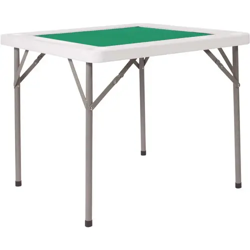 National Brand Alternative CGA-FLF-224354-GR-HD 34.5 in. Granite White Plastic Tabletop Metal Frame Folding Table