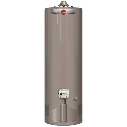 Rheem PROG40-38U RH62 EC1 TT1 Professional Classic Ultra Low NOx 40 Gal. Tall 6-Year Natural Gas Tank Water Heater with Top T and P Valve Gray