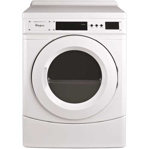 6.7 cu. ft. 240 Volt White Commercial Electric Vented Dryer