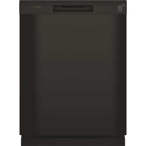 HOTPOINT HDF310PGRBB 24 in. Built-In Tall Tub Front Control Dishwasher with One Button in Black, 60 dBA