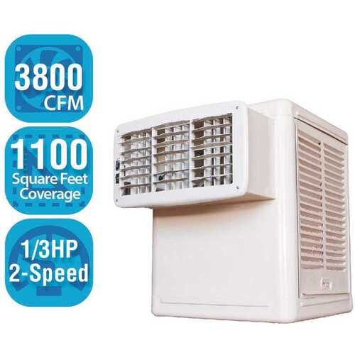3,800 CFM 115-Volt 2-Speed Window Evaporative Cooler for 1,200 sq. ft. (with Motor)