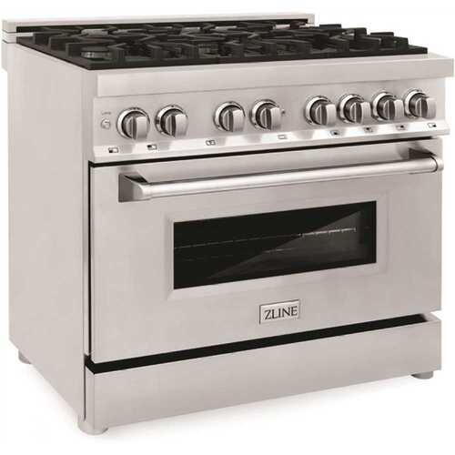 36 in. 6 Burner Dual Fuel Range in Stainless Steel