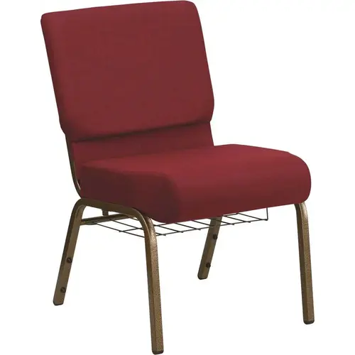 Fabric Stackable Chair in Burgundy