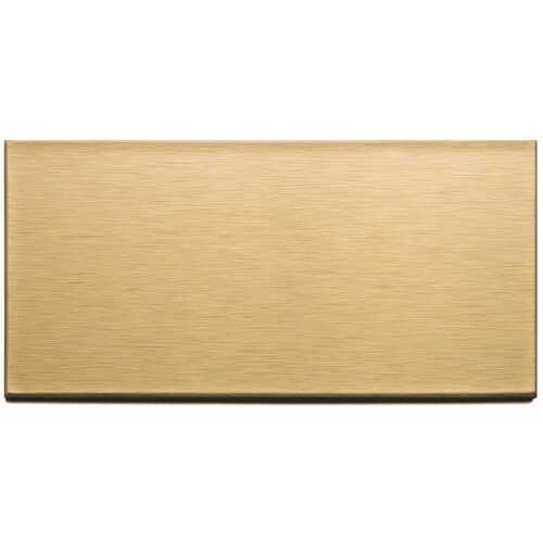 Long Grain 6 in. x 3 in. Brushed Champagne Metal Decorative Wall Tile