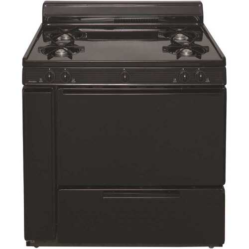 36 in. 3.91 cu. ft. Freestanding Gas Range in Black