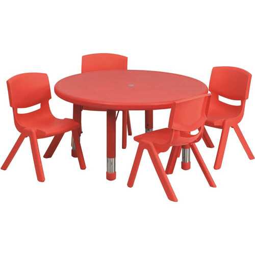 Red Table and Chair Set