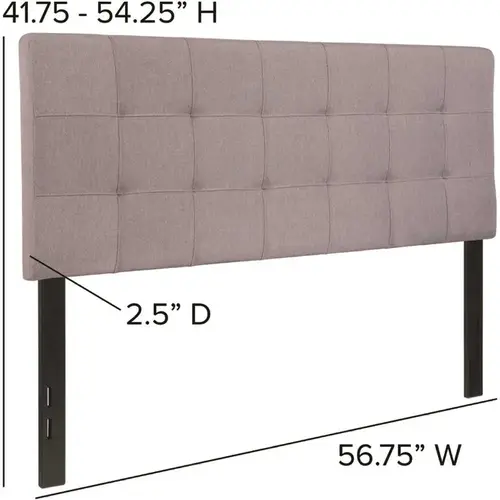 Full Light Gray Headboard