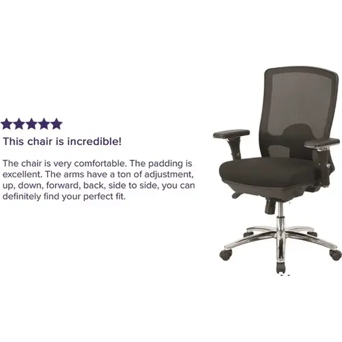 Fabric Swivel Ergonomic Office Chair in Black