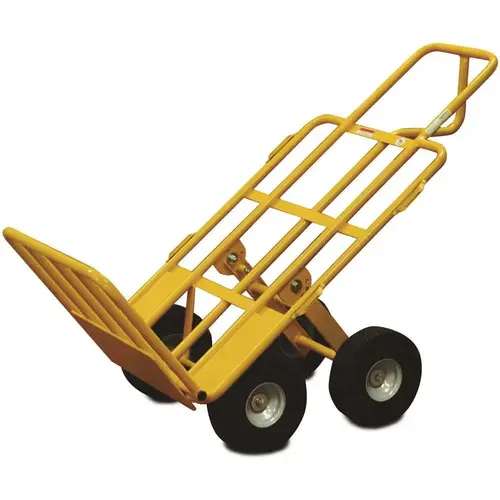 SNAP-LOC SLV0750HC4Y 750 lbs. Capacity 4-Wheel All-Terrain Hand Truck with Airless Tires Yellow