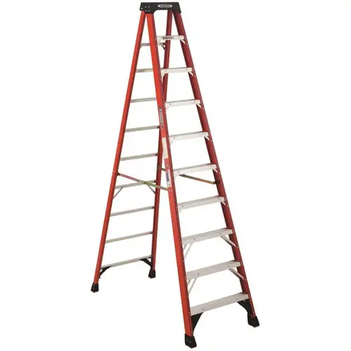 10 ft. Fiberglass Step Ladder (14 ft. Reach Height) 300 lb. Load Capacity Type IA Duty Rating