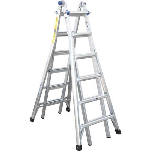 Werner MT-26 26 ft. Reach Aluminum Telescoping Multi-Position Ladder with 300 lbs. Load Capacity Type IA Duty Rating