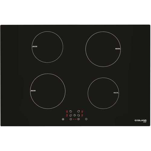 30 in. Built-In Electric Induction Cooktop in Black with 4 Elements