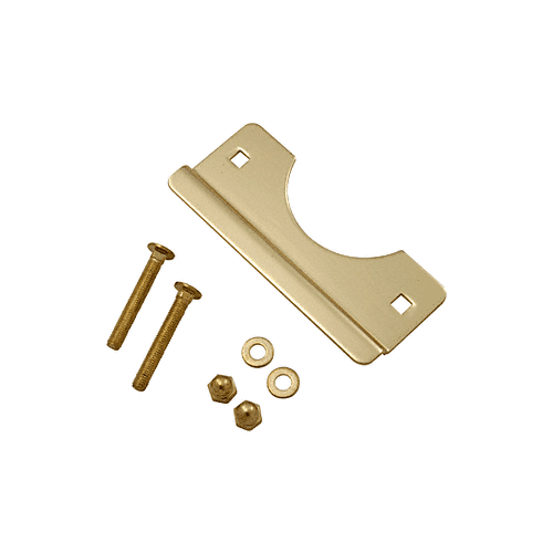 Brass 7" Plated Latch Shield for Flush Mounted Doors
