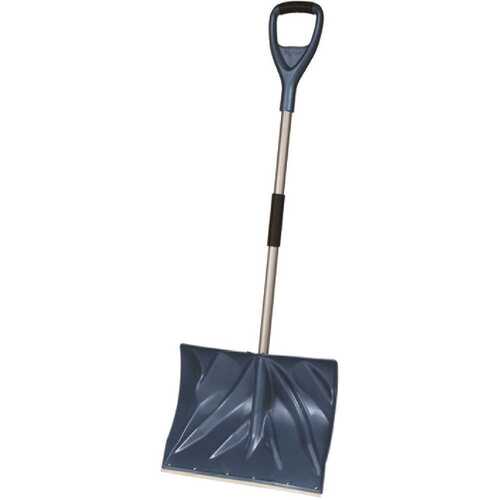 Bigfoot 1184 48 in. Aluminum Handle with Polyethylene Blade 3.3 lbs. Combination Snow Shovel Nylon Edge