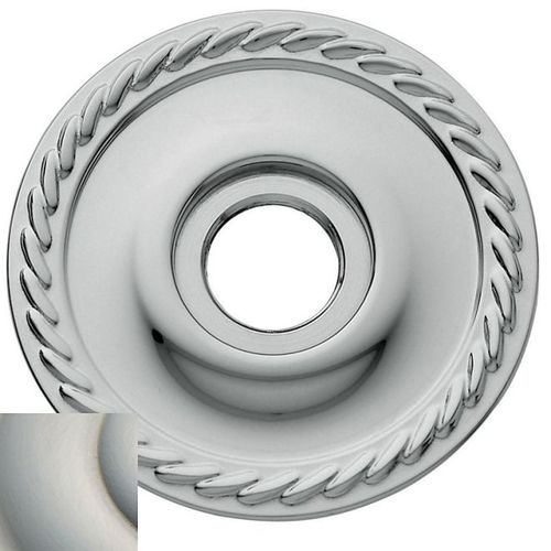 Single Dummy 2-5/8" Rope Rose Lifetime Satin Nickel Finish