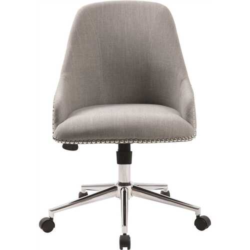 BOSS Office Products B516C-GY Designer Gray Linen Fabric Desk Chair