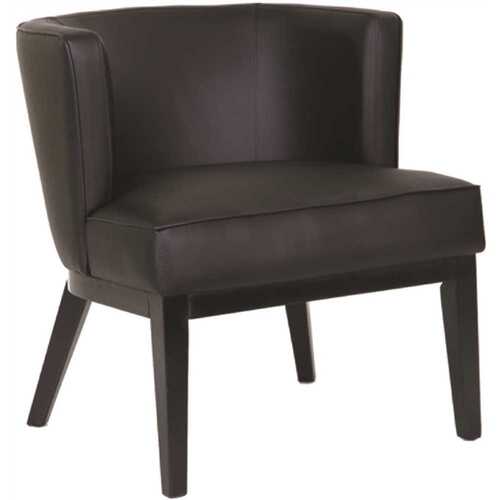 BOSS Office Products B529BK-BK Ava Black Accent Chair