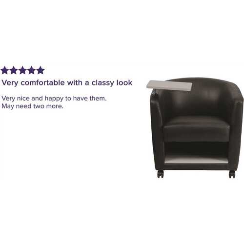 Flash Furniture CGA-BT-113985-BL-HD Black Leather Office/Desk Chair