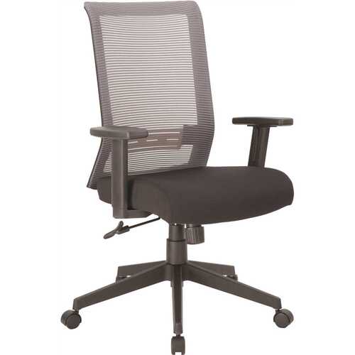 Grey Executive Mesh Back Desk Chair Adj Arms