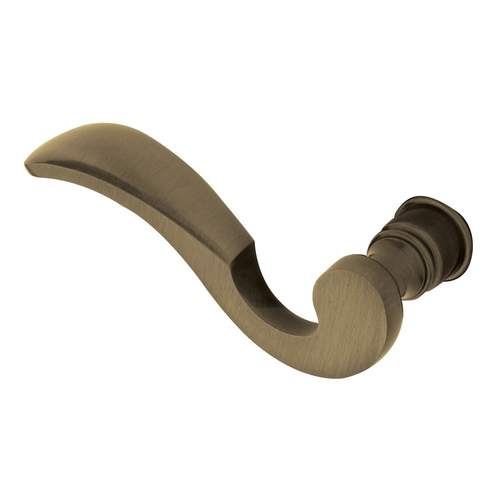 Estate Lever Less Rose Satin Brass & Black