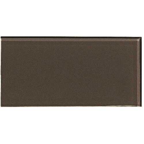 6 in. x 3 in. Leather Glass Decorative Wall Tile