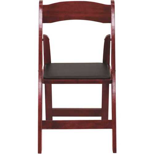 Mahogany Wood Folding Chair Brown