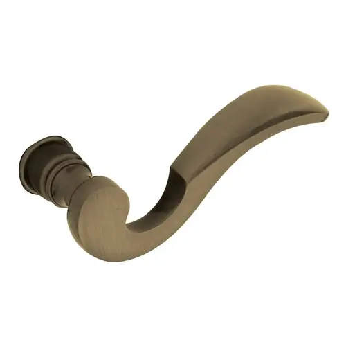 Estate Lever Less Rose Satin Brass & Black