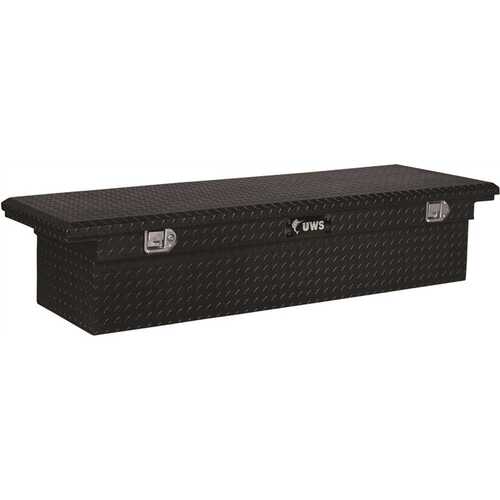 UWS TBS-72-LP-BLK 72 in. Gloss Black Aluminum Truck Tool Box with Low Profile (Heavy Packaging)