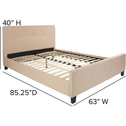 Flash Furniture CGA-HG-228467-BE-HD Beige Queen Platform Bed