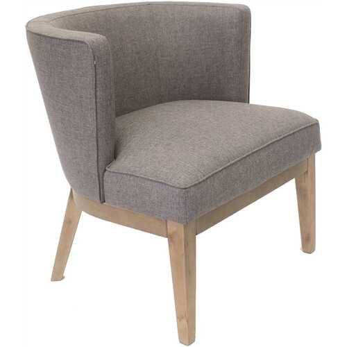 BOSS Office Products B529DW-SG Designer Guest Chair Slate Grey Linen Fabric Driftwood Wood frame Comfort Cushions