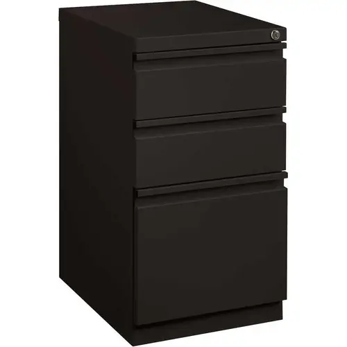 Hirsh Industries 18575 20 in. D Black Mobile Pedestal with Full Width Pull