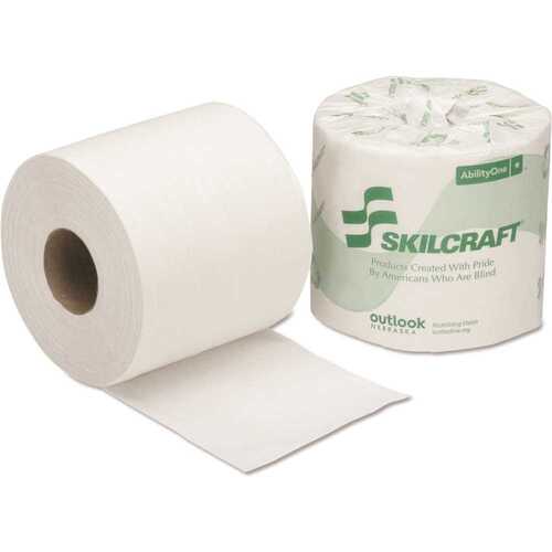 SKILCRAFT NSN6308728 Toilet Tissue Septc Safe 1 Ply Wh 4x3.75