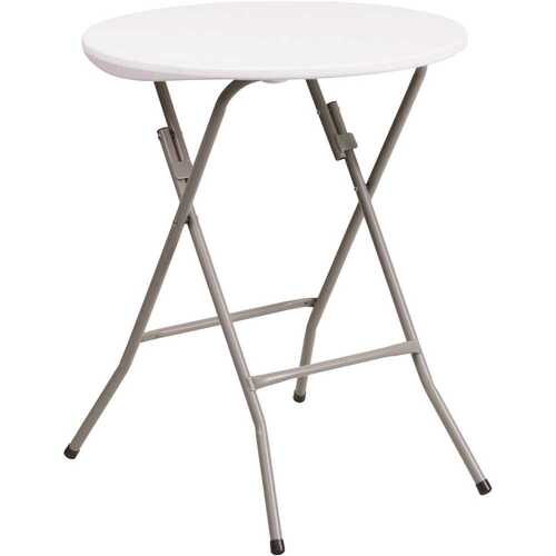 National Brand Alternative CGA-FLF-17484-GR-HD 24 in. Granite White Plastic Tabletop Metal Frame Folding Table