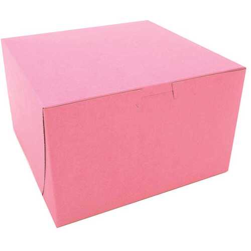 Pink Non-Window Bakery Box 8 x 8 x 5"