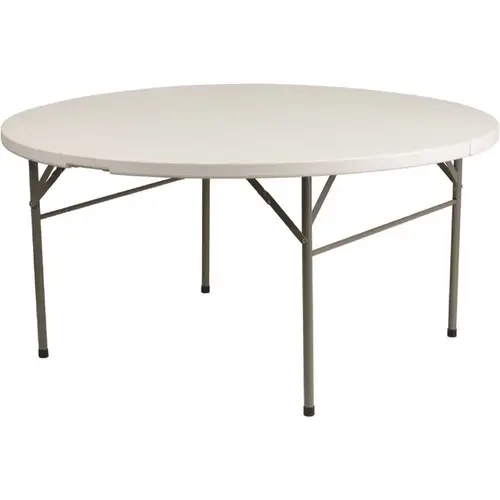 Carnegy Avenue CGA-RB-20746-GR-HD 60.5 in. Granite White Plastic Tabletop Metal Frame Folding Table