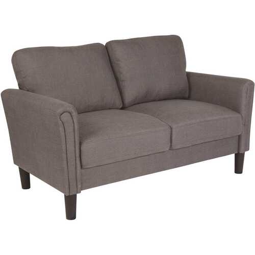 Dark Gray Fabric Loveseat