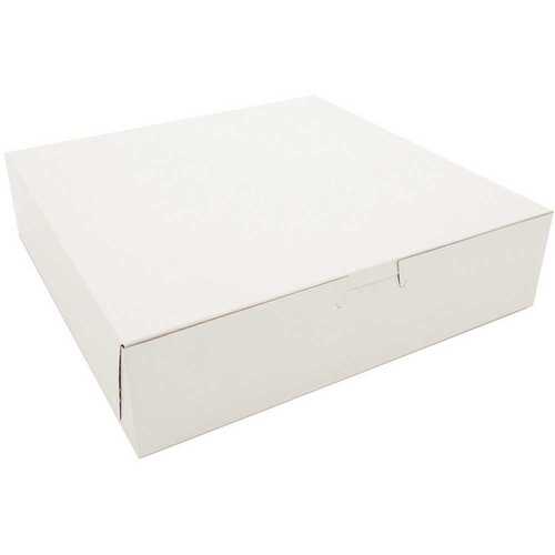 SOUTHERN CHAMPION TRAY COMPANY 0969 White Non-Window Bakery Box 10 x 10 x 2-1/2"
