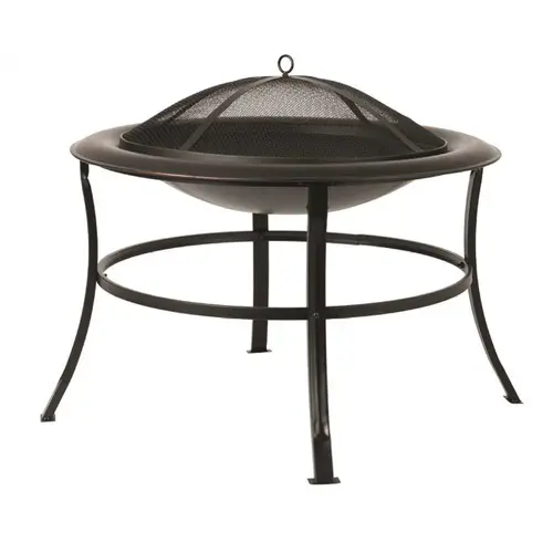 Fire Sense 62237 Tokia 30 in. Round Steel Fire Pit Bronze