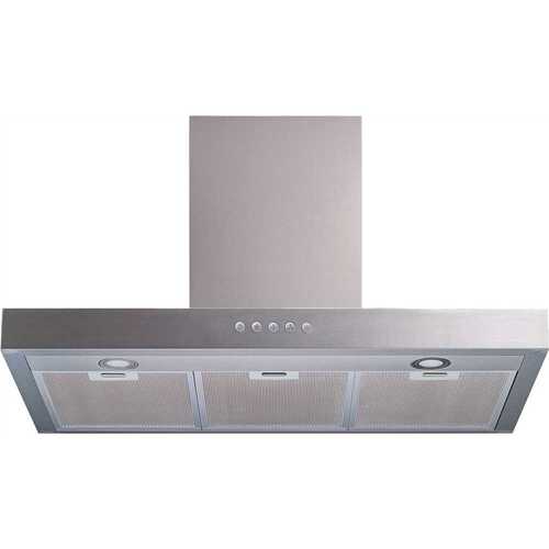 Winflo WR004A30F 30 in. 475 CFM Convertible Wall Mount Range Hood in Stainless Steel with Mesh and Charcoal Filters, Push Sensor Control