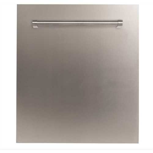 24 in. Top Control 6-Cycle Compact Dishwasher with 2 Racks in Stainless Steel & Traditional Handle