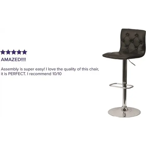 32.25 in. Black Bar stool Color/Finish Family