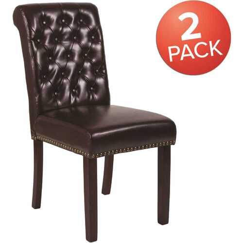 Brown Leather Dining Chairs