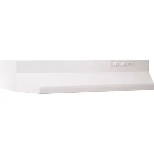 BUEZ0 30 in. 210 Max Blower CFM Ducted Under-Cabinet Range Hood with Light and Easy Install System in White White-on-White