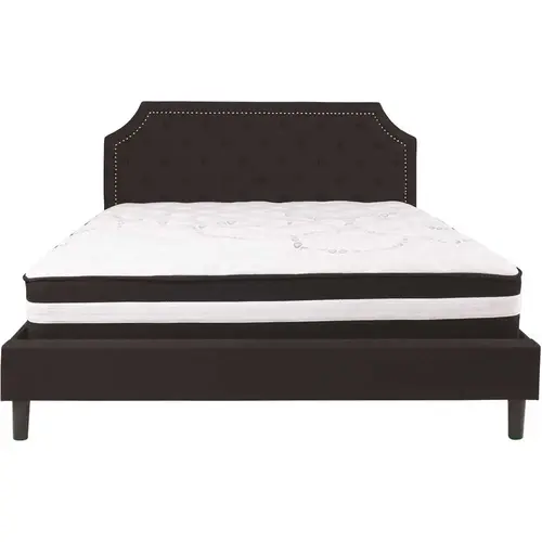 Black King Platform Bed and Mattress Set