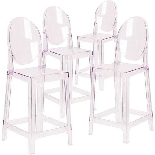 Transparent Crystal Ghost Counter Stools