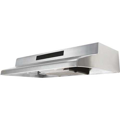 ENERGY STAR Certified 30 in. Under Cabinet Convertible Range Hood with Light in Stainless Steel