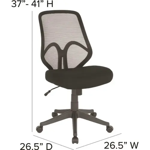 Mesh Swivel Office Chair in Black