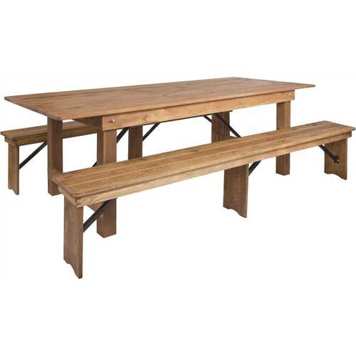 Antique Rustic Farm Table Set