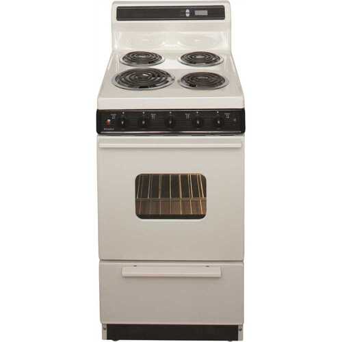 20 in. 2.42 cu. ft. Electric Range in Biscuit